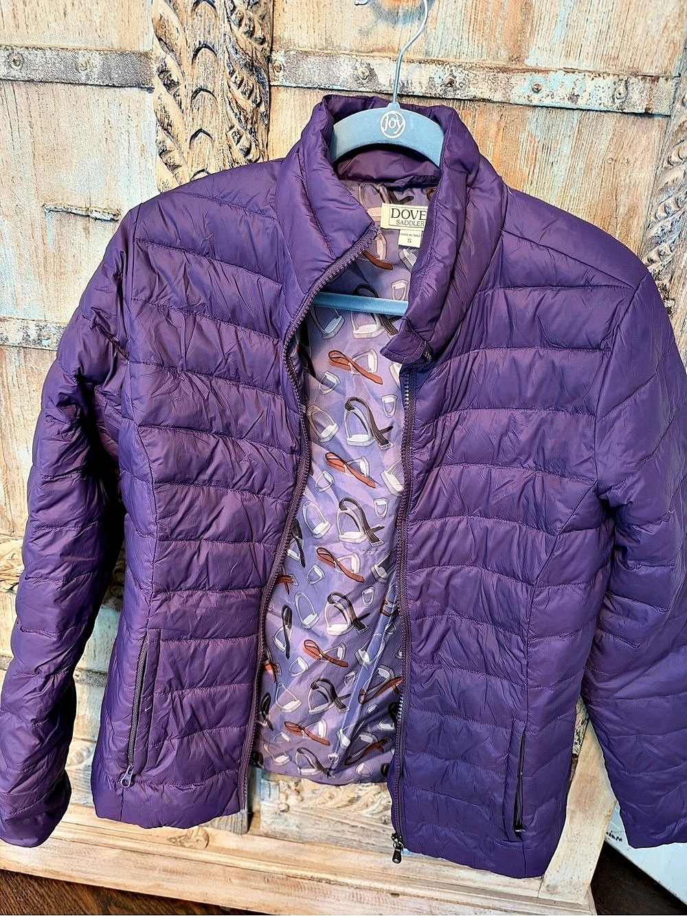 Dover Saddlery Purple Puffer Jacket Size Small